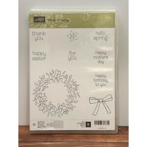 STAMPIN' UP! 138964 CIRCLE OF SPRING PHOTOPOLYMER STAMP SET OF 9 WREATH HOLIDAYS
